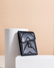 Small Women Pink Leather Card Holder Small Card Wallet Sheepskin Card Holder Credit Card Holder For Women