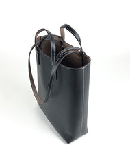 Cute Womens Green&Brown Leather Shoulder Tote Bag Best Tote Handbag Shopper Bag Purse for Ladies