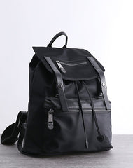 Nylon Backpack Black Womens Travel Backpack Purse Nylon Black School Rucksack for Ladies