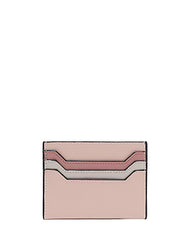 Cute Women Pink Leather Card Holder Contrast Color Card Wallet Card Holder Credit Card Holder For Women