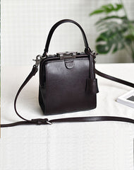 Womens Green Leather Doctor Handbag Purses Square Doctor Crossbody Purse for Women