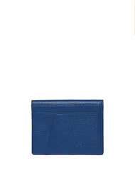 Cute Women Blue Leather Card Holder Slim Card Wallet Blue Card Holder Credit Card Holder For Women