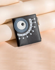 Cutest Women Yellow Leather Card Holder Shining Eye Card Wallet Billfold Card Holder Credit Card Holder For Women