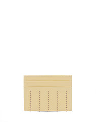 Cute Women Red Sheepskin Card Holder Slim Card Wallet Card Holder with Rivets Credit Card Holder For Women