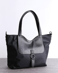Womens Nylon Leather Tote Womens Black Nylon Totes Purse Nylon Tote Purse for Ladies