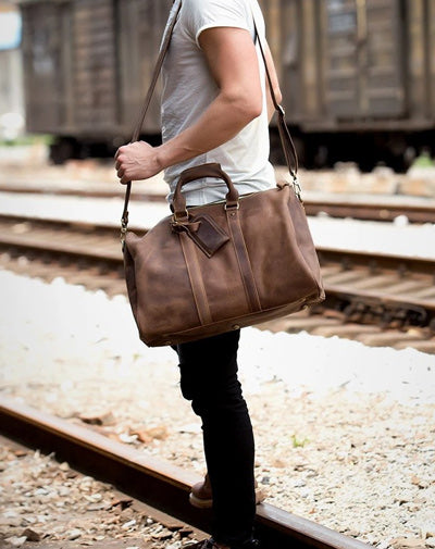 Leather Duffle Bags - Leather Weekender & Overnight Bags – Eiken Shop