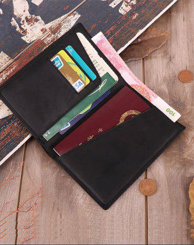 Slim RFID Men's Leather Bifold billfold Passport Wallet Travel Wallet Billfold Wallet For Men