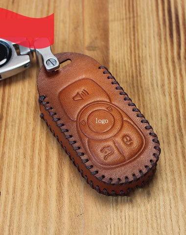 Handmade Brown Leather BUICK ENVISION Mens Car Key Case ENVISION Car Key Holder