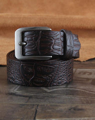 Genuine Leather Punk Rock Biker Trucker Mens Belt Men Black Coffee Belt for Men