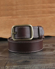 Genuine Leather Punk Rock Biker Trucker Mens Belt Men Black Coffee Belt for Men