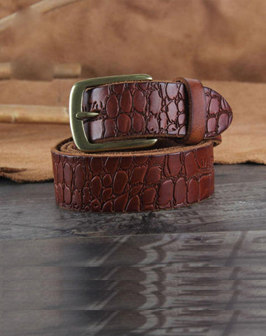 Genuine Leather Punk Rock Biker Trucker Mens Belt Men Black Coffee Belt for Men