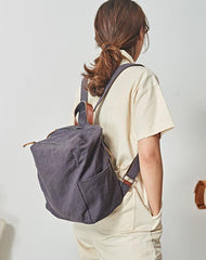 Pink Canvas Mens Womens Cube Rucksack Satchel Backpack Canvas School Backpack for Men Women