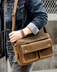 Black Leather Mens Casual 10