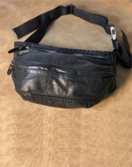 Leather Men Fanny Pack Small Waist Bag Hip Pack Belt Bag Bumbag for Men