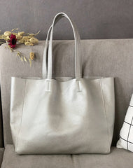 Fashion Womens White Leather Tote Bags White Shoulder Tote Bags White Handbags Tote For Women