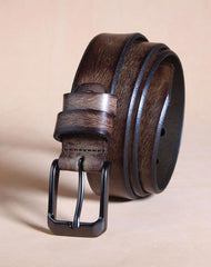 Genuine Leather Punk Rock Biker Trucker Mens Belt Men Black Coffee Belt for Men