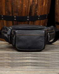 Leather Mens Fanny Pack Waist Bag Hip Pack Belt Bag Bumbag for Men