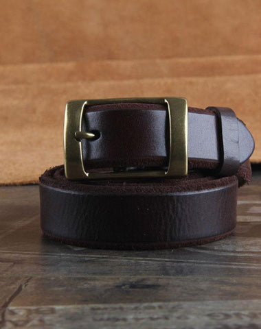 Genuine Leather Punk Rock Biker Trucker Mens Belt Men Black Coffee Belt for Men