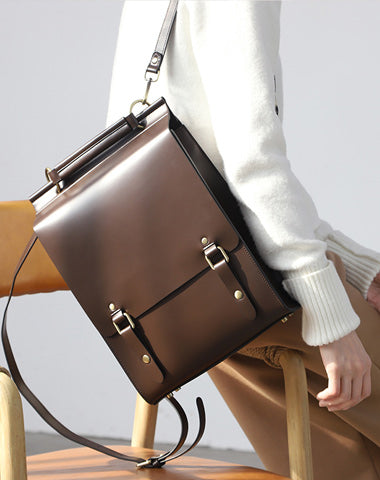 best leather backpacks women Best Coffee Leather Womens Satchel Backpack Laptop Leather Black School Backpack for Women