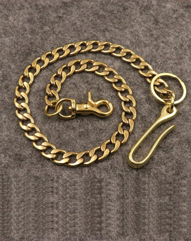 Solid Brass Cool Punk Rock Wallet Chain Biker Trucker Wallet Chain Trucker Wallet Chain for Men