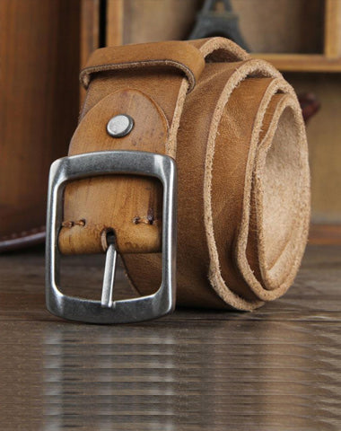 Genuine Leather Punk Rock Biker Trucker Mens Belt Men Black Coffee Belt for Men