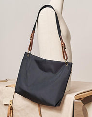 Fashion Nylon Mens Womens Black Tote Shoulder Bag Messenger Bag Messenger Tote Bag for Men Women