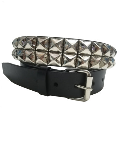 Handmade personalized Custom punk rivet Leather men White black belt - EverHandmade