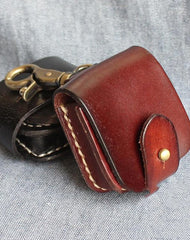 Mens Brown Leather Standard Zippo Lighter Cases Handmade Black Zippo Lighter Holder with Belt Clip