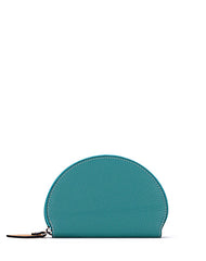 Cute Women Pink Leather Slim Zipper Wallet Small Card Holder Round Change Coin Wallet For Women
