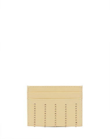 Cute Women Sheepskin Card Holder Slim Card Wallet Card Holder with Rivets Credit CH00792019