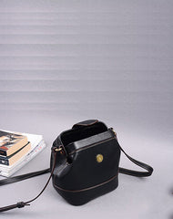 Vintage Womens Green Leather Small Doctor Shoulder Bag Dark Green Doctor Crossbody Purse for Women