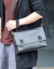Cool Black Leather Mens 10