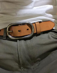 Genuine Leather Punk Rock Biker Trucker Mens Belt Men Black Coffee Belt for Men