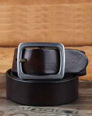 Genuine Leather Punk Rock Biker Trucker Mens Belt Men Black Coffee Belt for Men