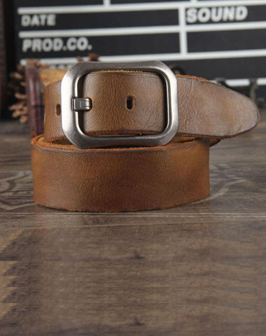 Genuine Leather Punk Rock Biker Trucker Mens Belt Men Black Coffee Belt for Men