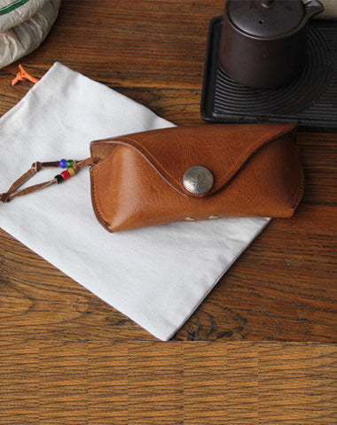 Handmade Mens Womens Cool Wooden Leather Glasses Case Glasses Box Glasses Holder Eyeglass Case