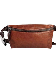 Leather Men Fanny Pack Small Waist Bag Hip Pack Belt Bag Bumbag for Men