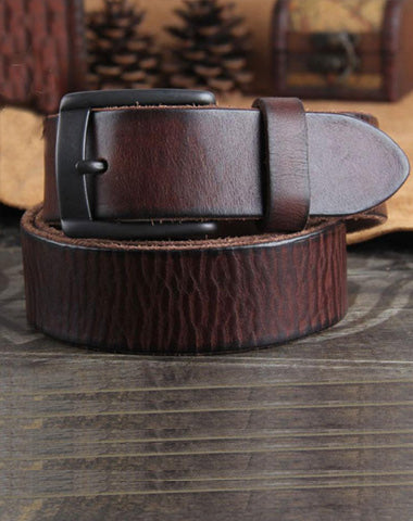 Genuine Leather Punk Rock Biker Trucker Mens Belt Men Black Coffee Belt for Men