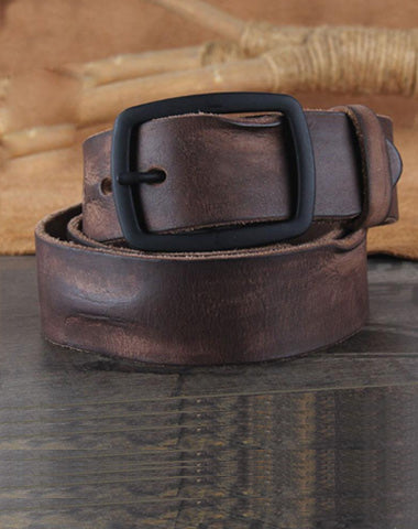 Genuine Leather Punk Rock Biker Trucker Mens Belt Men Black Coffee Belt for Men
