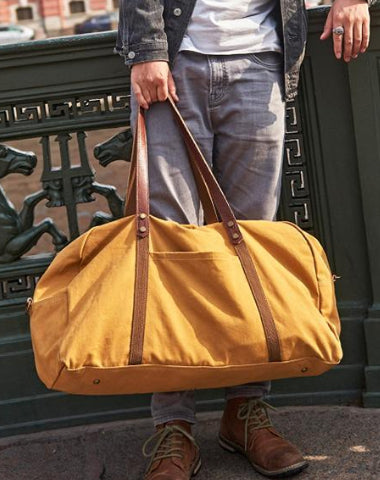 large canvas travel tote luggage men's duffle bag Camel Mens Canvas Large Weekender Bag Canvas Travel Shoulder Bag Large Canvas Duffle Bags for Men