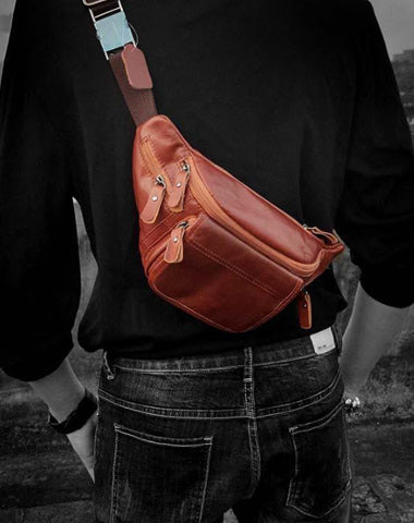 Casual Black MENS LEATHER FANNY PACK FOR MEN Cool BUMBAG Brown WAIST BAGS For Men
