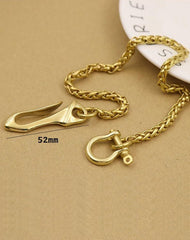 Solid Brass Cool Punk Rock Wallet Chain Biker Trucker Wallet Chain Trucker Wallet Chain for Men