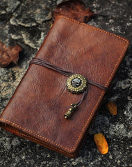 Vintage Handmade Leather Journal Notepad Brown Notebook For Men