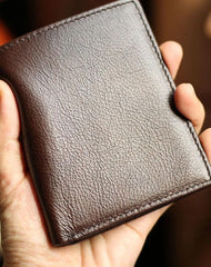 Slim Leather Mens Business SMall Bifold Wallet Bifold billfold Wallet Small Front Pocket Wallet For Men