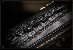 Handmade Leather Mens Biker Chain Wallet Cool Leather Wallet Long Zipper Wallets for Men