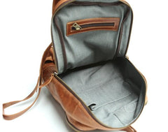 Cool Mens Leather Backpack Travel Backpack Laptop Backpack for men