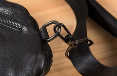 Leather Black Mens Cool Sling Bag Crossbody Bag Chest Bag for men