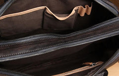 Vintage Leather Mens Brown Briefcase Work Bag Laptop Bag Business Bag for Men