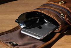 Leather Belt Pouch Mens Small Cases Waist Bag Belt Bag Shoulder Bags for Men