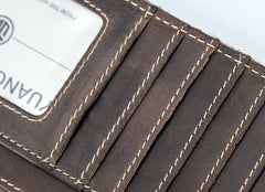 Leather Men Travel Wallets Passport Wallet Bifold Long Wallets for Men